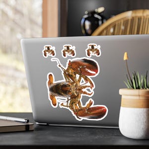 Lobster Kiss-Cut Vinyl Decals - Perfect for Home Decor, Gifts, Car Stickers, Outdoor Use, Coastal Theme