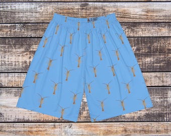 Florida Lobster Print Men's Sports Shorts, Quick-Dry Activewear