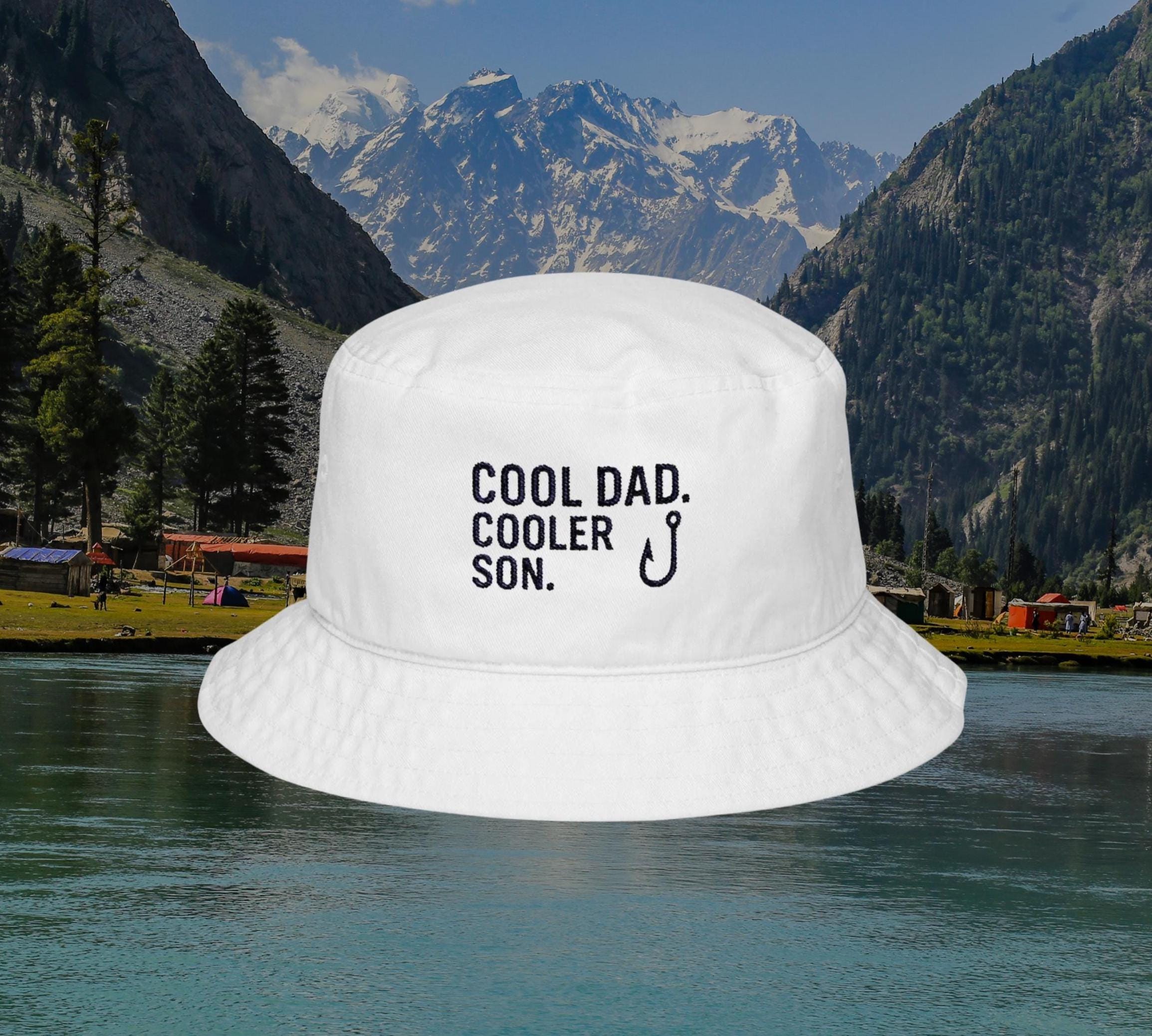 Embroidered Cool Dad Cooler Son Bucket Hat, Fishing Gift for Dad