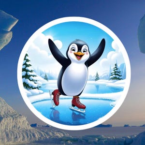 Pinguïn kus gesneden vinylstickers, decor Winter Wonderland, schattige pinguïnstickers, bekersticker, waterdichte pinguïnsticker, pinguïnliefhebber