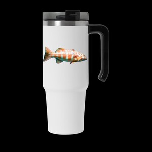Grouper Fish Kiss-Cut Vinyl Decals - Playful Waterproof Sticker for Laptops, Water Bottles, Car Decor, Unique Gift