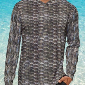 Snook Fishing Hoodie for Men, UPF 50 Moisture Wicking Sun Shirt, Dry Fit Fishing Gift for Dad Husband, Boating UV Protection Outdoor shirt
