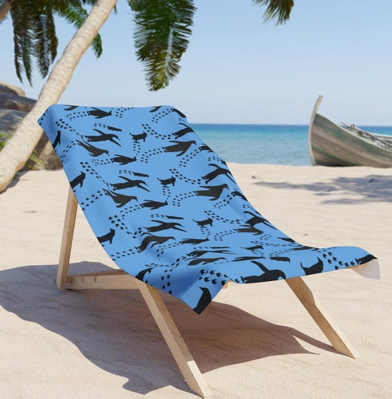 Penguin Beach Towel, Soft Microfiber Towel With Beachy Vibes, Fun - Main Image