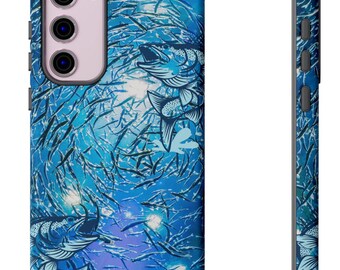 Ocean Blue Fishing Lure Phone Case – Nautical Swirl Design