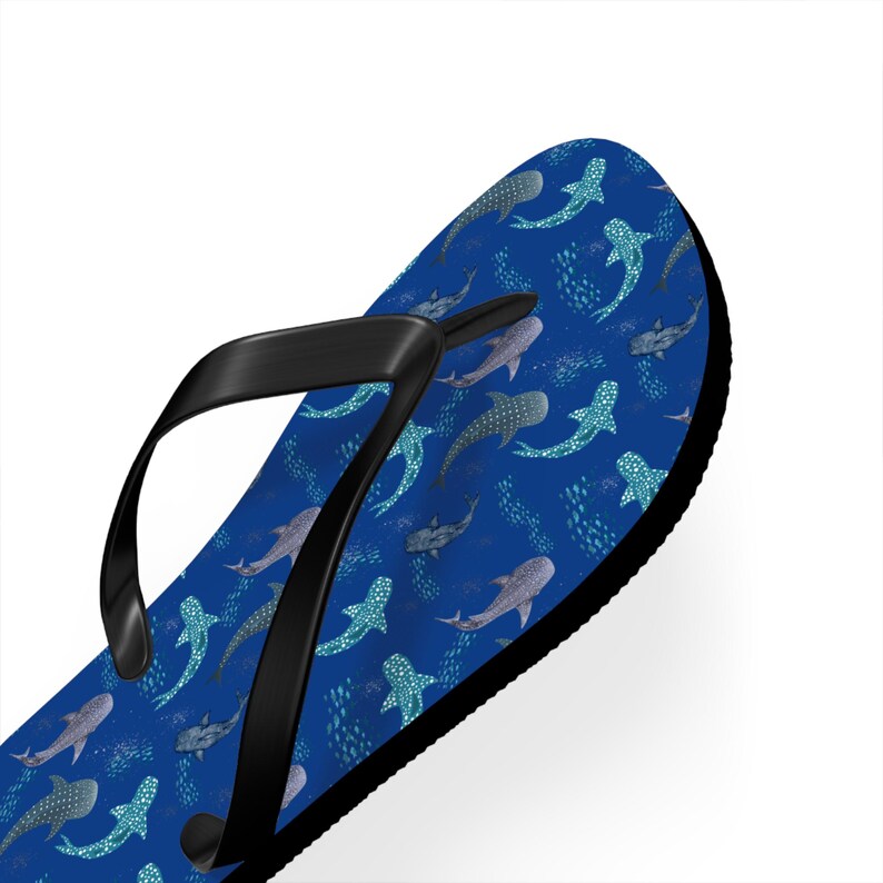 Tongs requin baleine tacheté, sandales d'été pour femmes, chaussures de plage, sandales de vacances, chaussures de piscine, cadeau de voyage, ensembles assortis, cadeau pour amoureux des baleines image 4