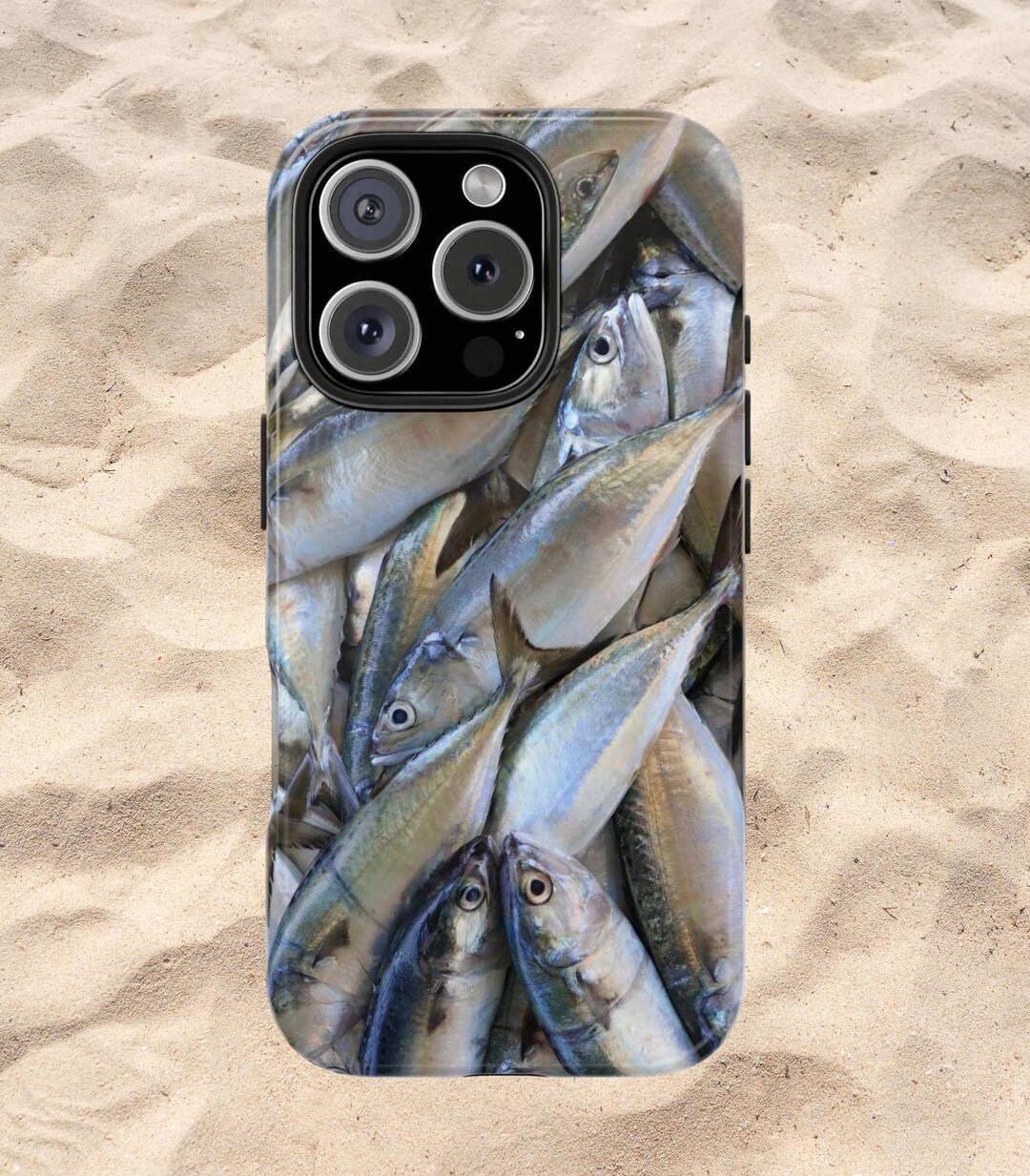 Sardine Lover Tough Phone Case, Realistic Fish Design, Fishing