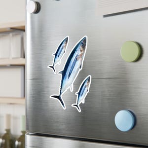 Blackfin Tuna Kiss-Cut Vinyl Decal - Fishing Ocean Offshore Fish Decal, Tuna Boat Sticker, Fishing Lover Gift, Nautical Decor, Waterproof