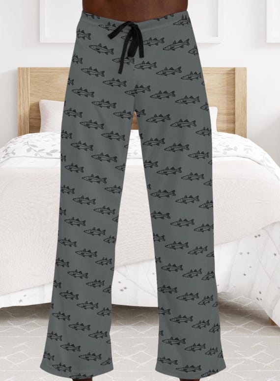 Pantalones de pijama para hombre con estampado de róbalo, ideales