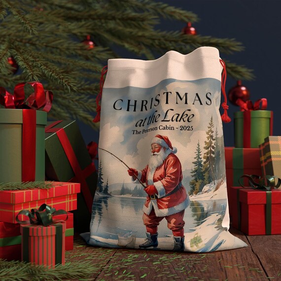 Sacco di Babbo Natale personalizzato, sacco regalo di Natale
