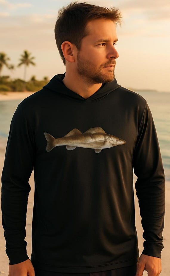 Fishing Hoodie, Walleye Shirt, Angler Gift, Moisture Wicking