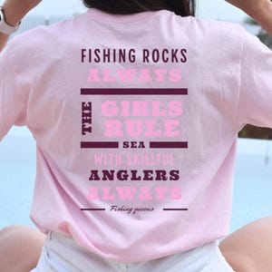 Cute Girls Fishing TShirt, Fishing shirt for women, Vsco, Fisherwomen, Girl Fisher, Fishing wife gift, Gift for Mom Anglers, Matching shirts