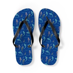 Spotted Whale Shark Flip Flops, Womens Summer Sandals, Beach Shoes, Vacation sandals, Pool shoes, trip gift, matching sets, whale lover gift