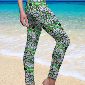 Boho Mermaid Leggings, Hidden Mermaid, Yoga Pants, Mermaidcore, Biking, Running, Workout Leggings, Cute mermaid legging, mermaid lover gift