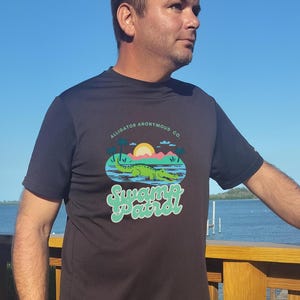 Alligator Swamp Patrol T-shirt, Outdoor Adventure Tee, Summer Gift, Alligator hunter, Alligator lovers shirt.  Swamp Shirt, Comfort Colors