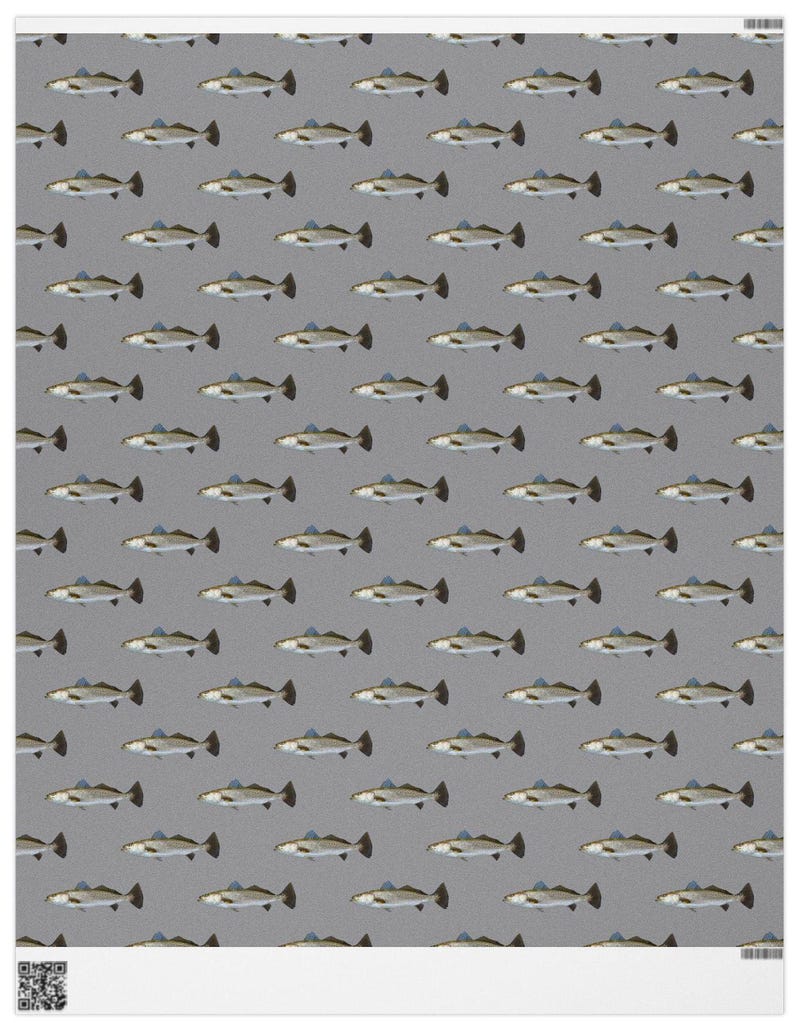 Trout Fishing Wrapping Paper | Fish Gift Wrap for Anglers | Outdoorsman Gift Wrap | Fly Fishing Paper | Fisherman Birthday Wrap
