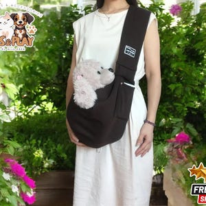 Verwandelbarer Hundetragegurt | Freihand-Haustier-Reisetasche | Front- & Schulterhalter für kleine Hunde und Katzen | Leichte und stilvolle Tasche