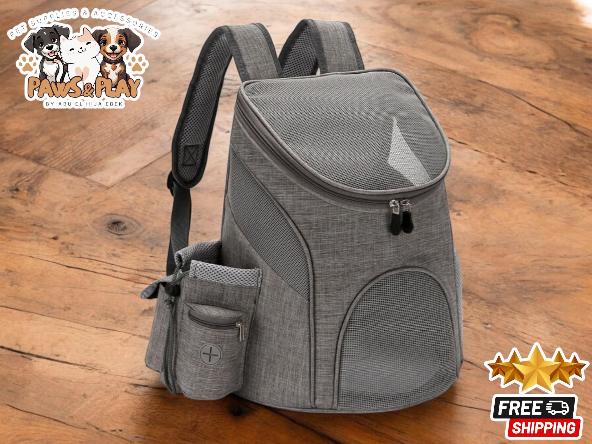 Zaino per il trasporto di animali domestici portatile / Zaino pieghevole per il trasporto di cani e gatti / Trasportino in rete traspirante / Borsa pe