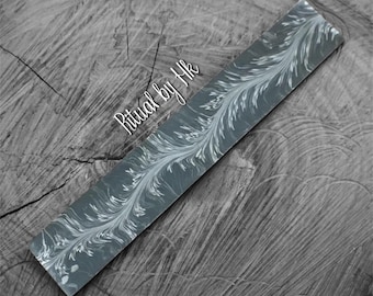 10" Damascus Steel Billet – Snake Feather Pattern | Knife Making, Forging, Bladesmith Supplies