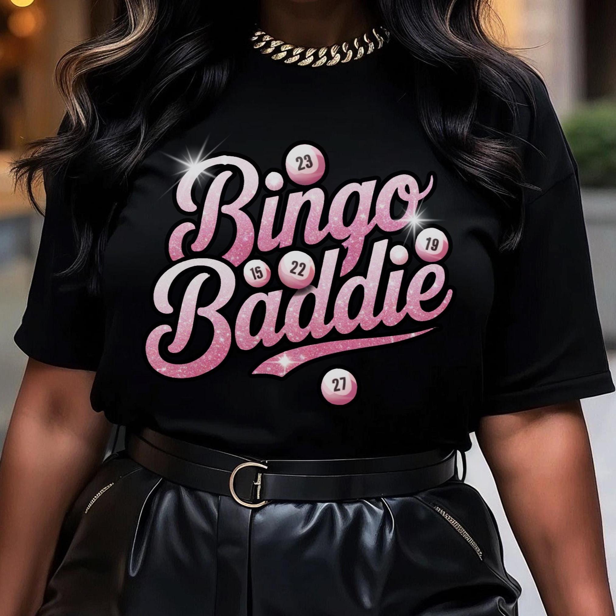 Bingo Baddie Tshirt, Cute Bingo Shirt, Unisex Tee, Bingo Fan, Bingo Gift, Bingo Lovers TShirt, Bingo Nights, Casino Shirt, Bingo Player