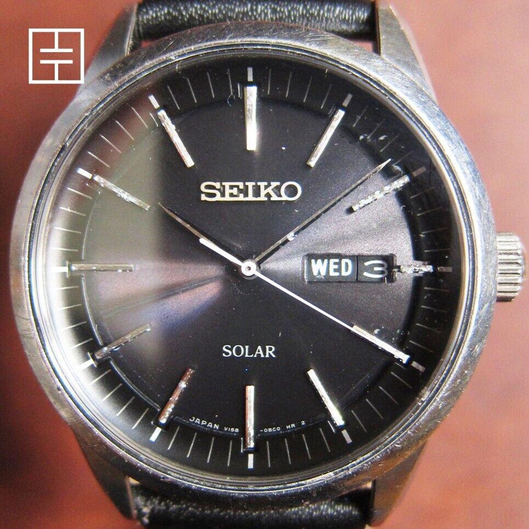 SEIKO セイコー　腕時計　ソーラー　V158-0AM0　ブラック　稼動 2025年最新】セイコー V158-0AM0の人気アイテム - メルカリ