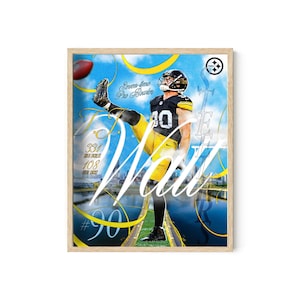 T.J. Watt Pittsburgh Steelers Poster | 8x10 Digital Download | Football Wall Art | Steelers Fan Gift | NFL Printable Art