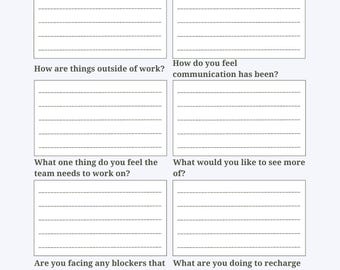 Employee One-on-One Meeting Template | Editable Canva Design | Instant Download