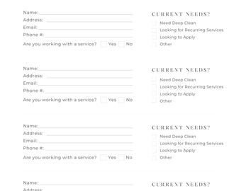 Customer Sign-In Sheet Template | Editable Canva Design | Instant Download