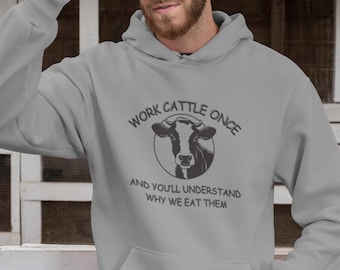 Rancher Hoodie – Cattle Working Farm Life Apparel, Livestock Graphic Sweatshirt