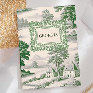 Custom French Toile Journal Bridesmaid Gift Personalized Journal Notebook Vintage Wedding Bridal Gift Coquette CottageCore Gift