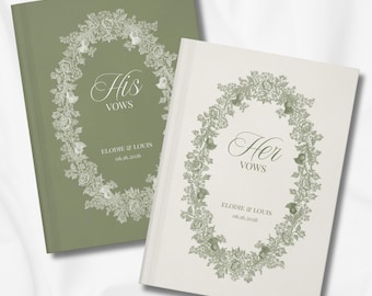 Anpassbares Ehegelübde für die Hochzeit Einzigartige Seine und Sie Gelübde Bücher Zeitloses Personalisiertes Hochzeitsandenken Romantische Zeremonie Geschenk