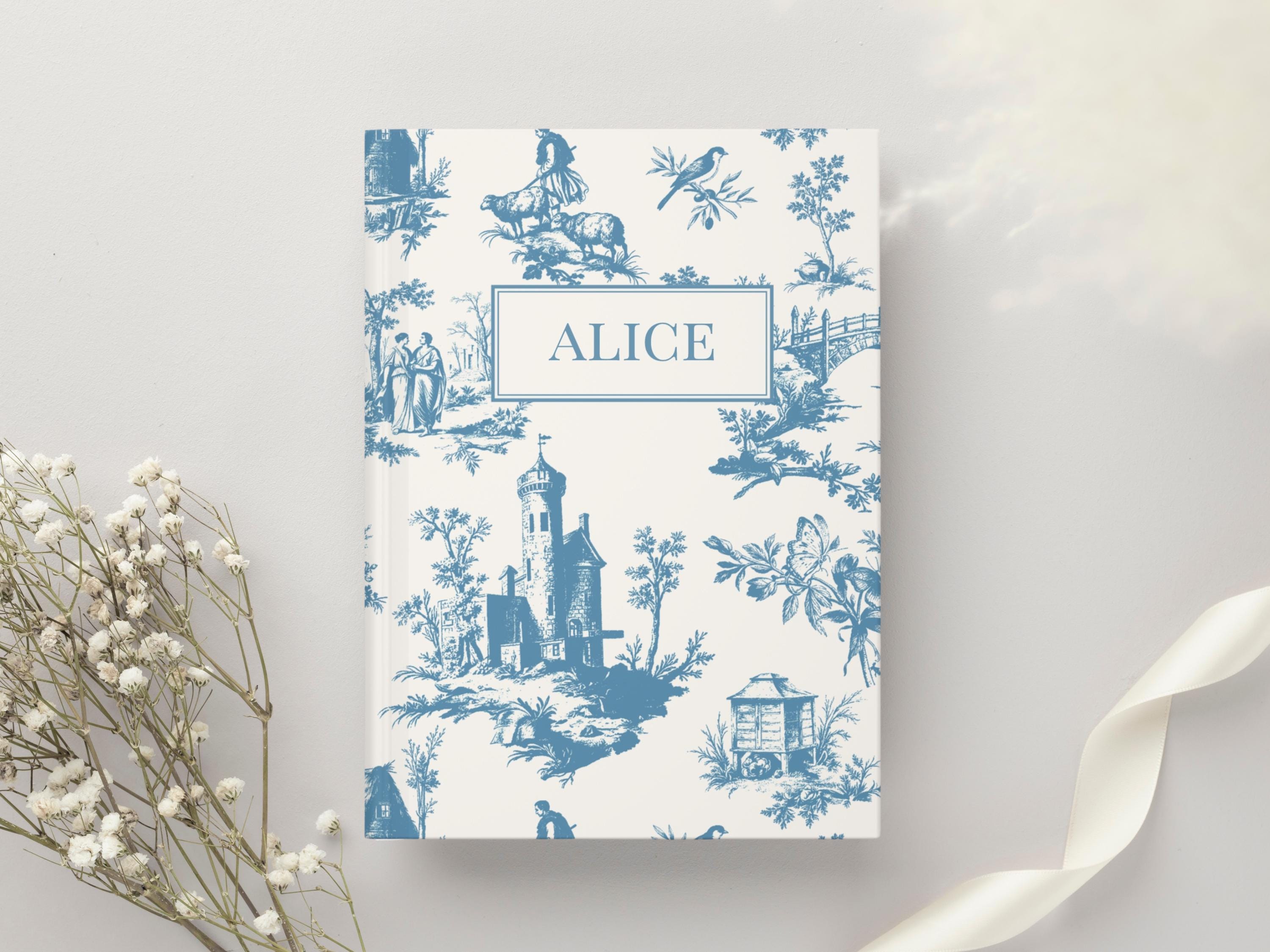 Personalized French Toile Journal 2025 Custom Vintage Notebook ...
