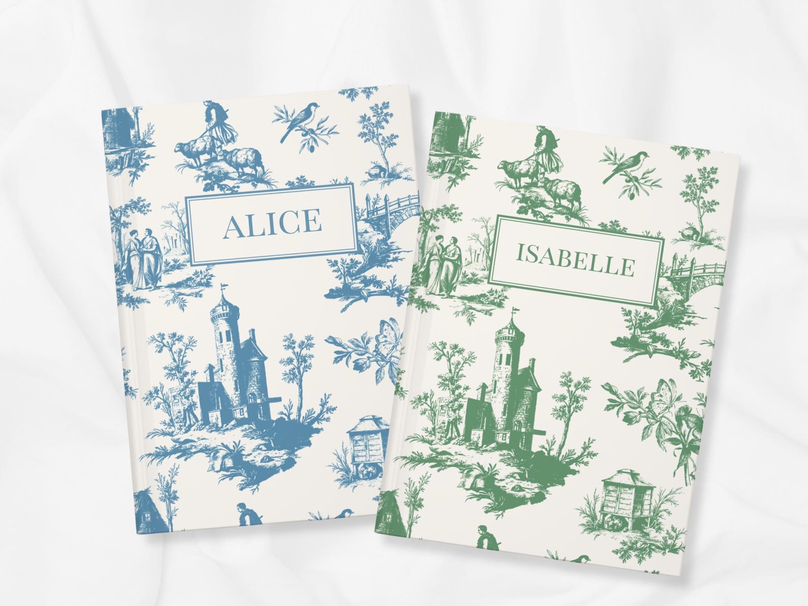 Personalized French Toile Journal 2025 Custom Vintage Notebook ...