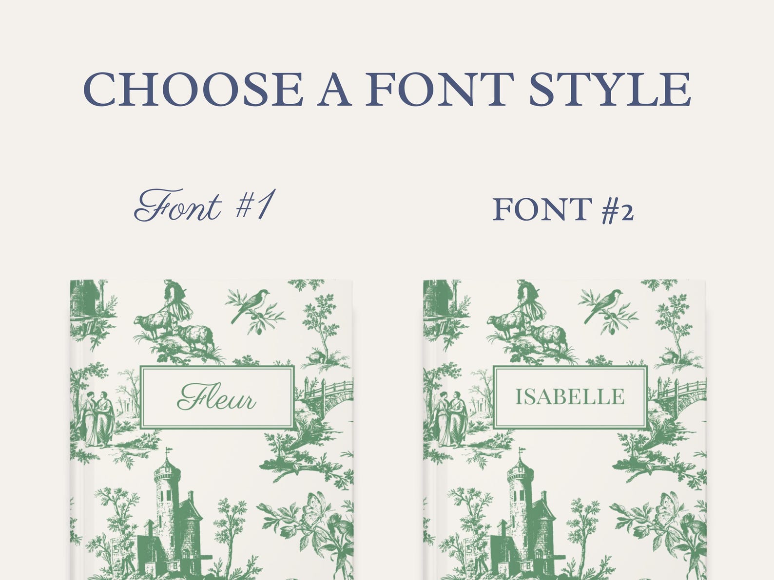 Personalized French Toile Journal 2025 Custom Vintage Notebook ...