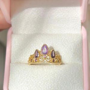 adjustable tangled rapunzel crown ring
