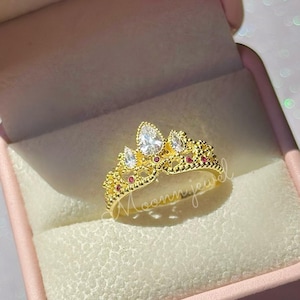 925 sterling silver tangled rapunzel crown ring