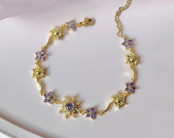 tangled rapunzel sun bracelet purple