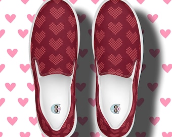 Love Heart-sneakers dames canvas: trendy vrijetijdsschoenen