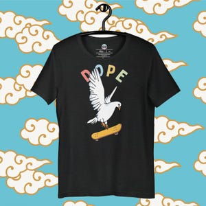 Dope Dove T-shirt, Dove T-Shirt, Pigeon Bird Shirt, Bird Lover Gift, Dope Shirt, Pet Tee, Skateboard Shirt, Skater Shirt, Gift for Skater