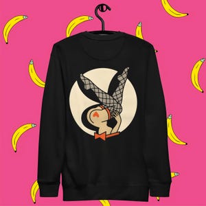 Love This Sweatshirt, Embroidered logo, PLAYBOY Magazine, Valentine Gift for Him, Spicy Sweatshirt, Spicy Hoodie, Sexy Girl Sweatshirt
