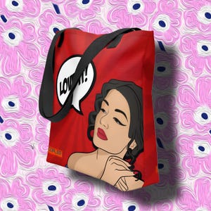 Pop Art Tote Bag: Reusable Polyester Shopping Bag