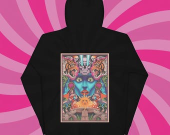 Bluza z kapturem Psychedelic Art: Trippy Festival Clothing