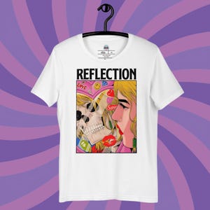 Girl and Skull Reflection T-Shirt - Spooky Graphic Tee