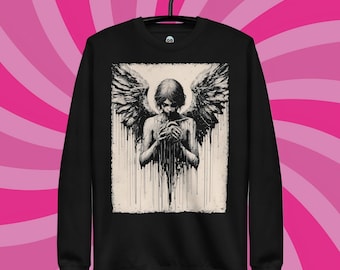 Sweater met hartengel: gotische grunge-trui