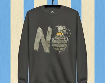 KEIN KRIEG Schablonen Grafik-Sweatshirt - Antikriegsaktivismus