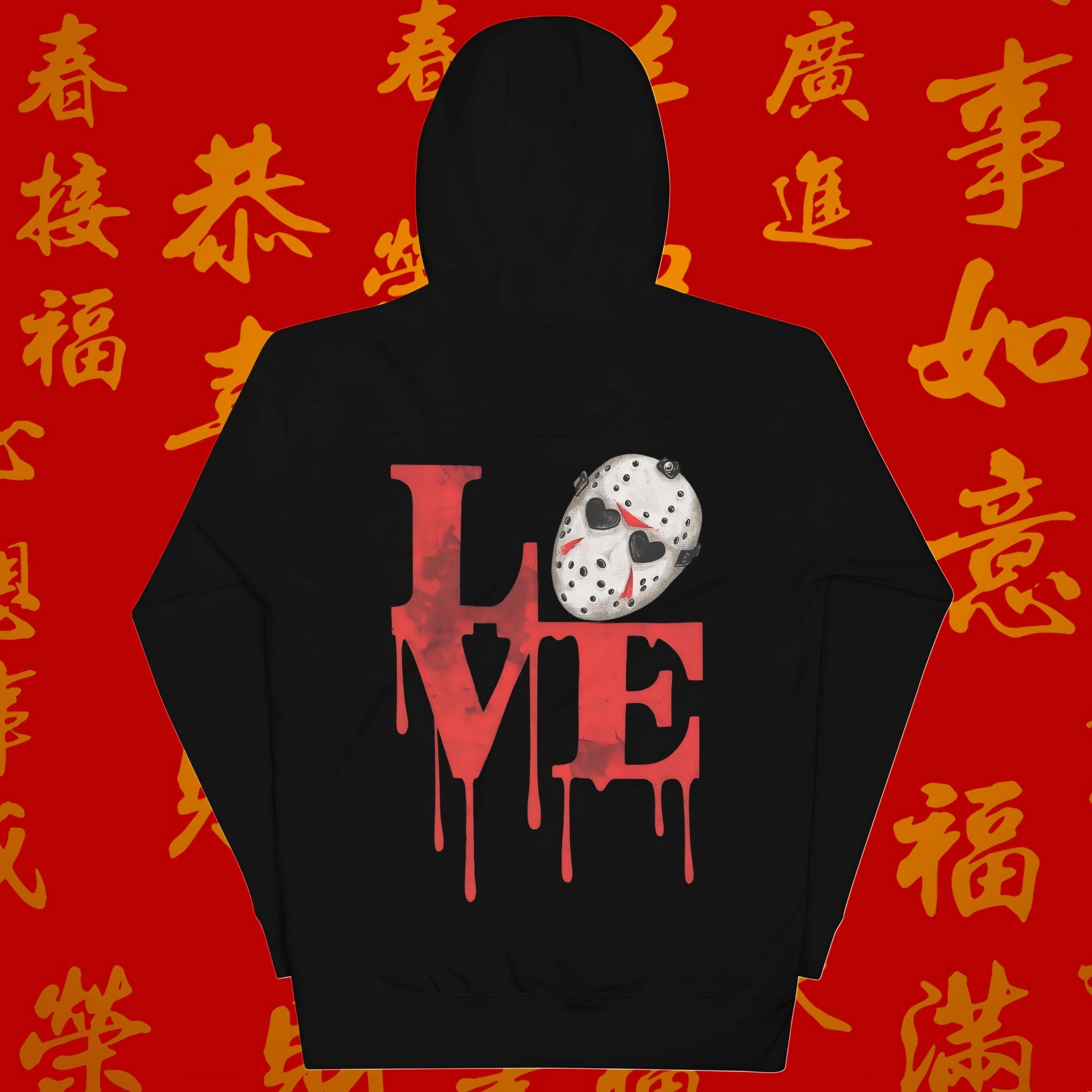 Jason Voorhees 'love' Hoodie - Friday the 13th Halloween Horror