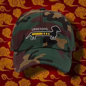 Gorra bordada &quot;Underdog&quot;, gorra bordada con perro, gorra bordada en 3D, gorra para papá, gorra para amantes de los perros, regalo para dueños de mascotas, gorra de verano, gorra ajustable