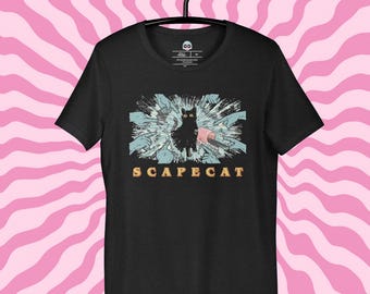 Camiseta ScapeCat: Divertida camiseta unisex para amantes de los gatos