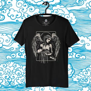 Dark Angel Wings T-Shirt: Gothic Black Metal Tee