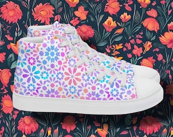 Zapatillas altas de lona con estampado gráfico arabesco