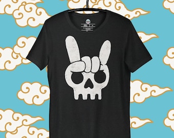 Rock On Skull T-Shirt: Music Band Tee, Halloween Costume